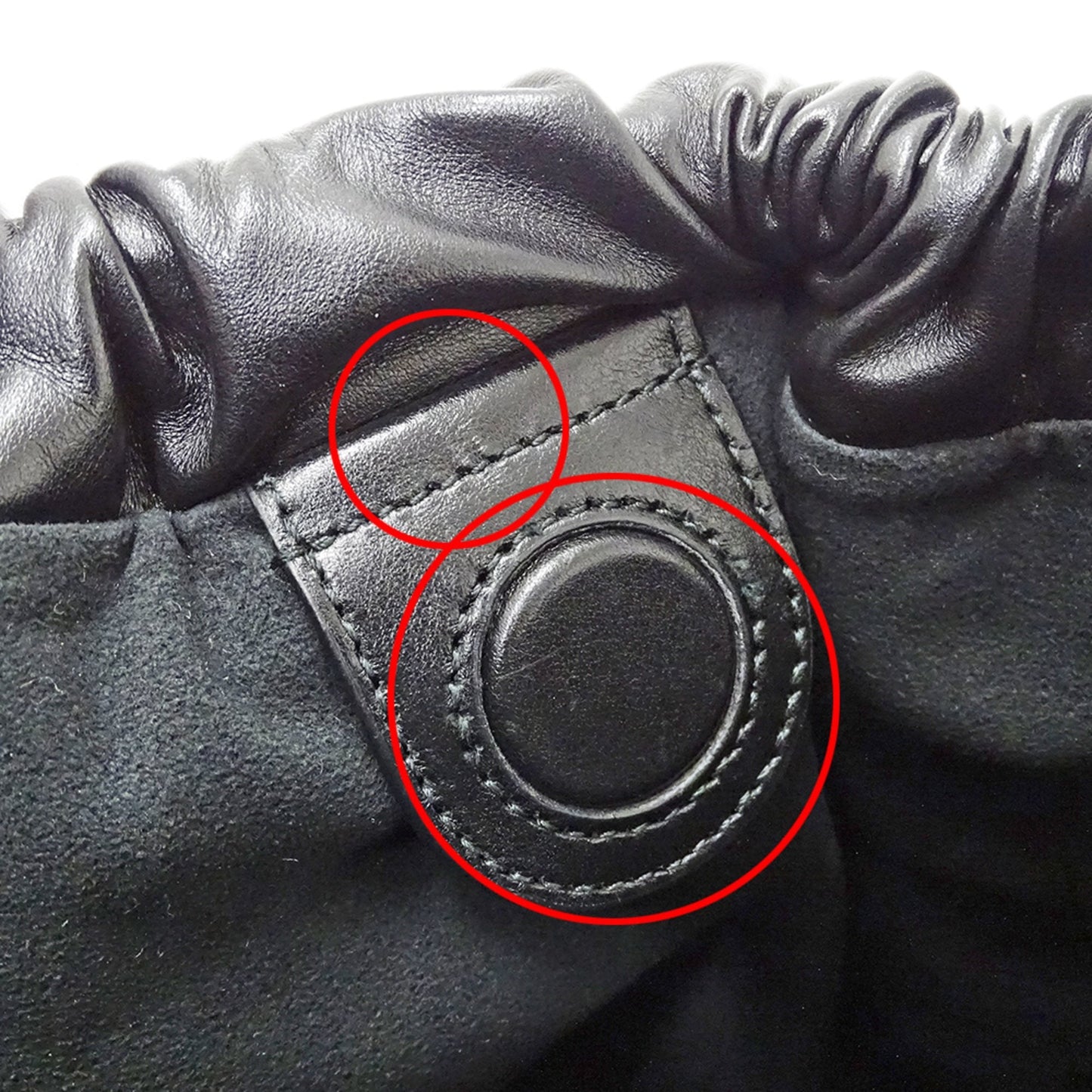 Gucci Black Leather Shoulder Bag Tote Bag (Pre-Owned)