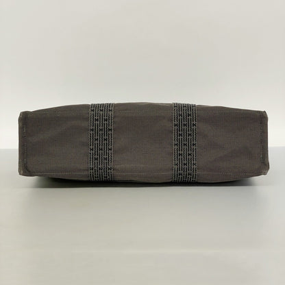 Hermes Gray Canvas Tote Bag (Pre-Owned)