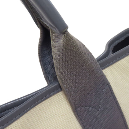 Balenciaga Gray White Canvas Tote Bag (Pre-Owned)