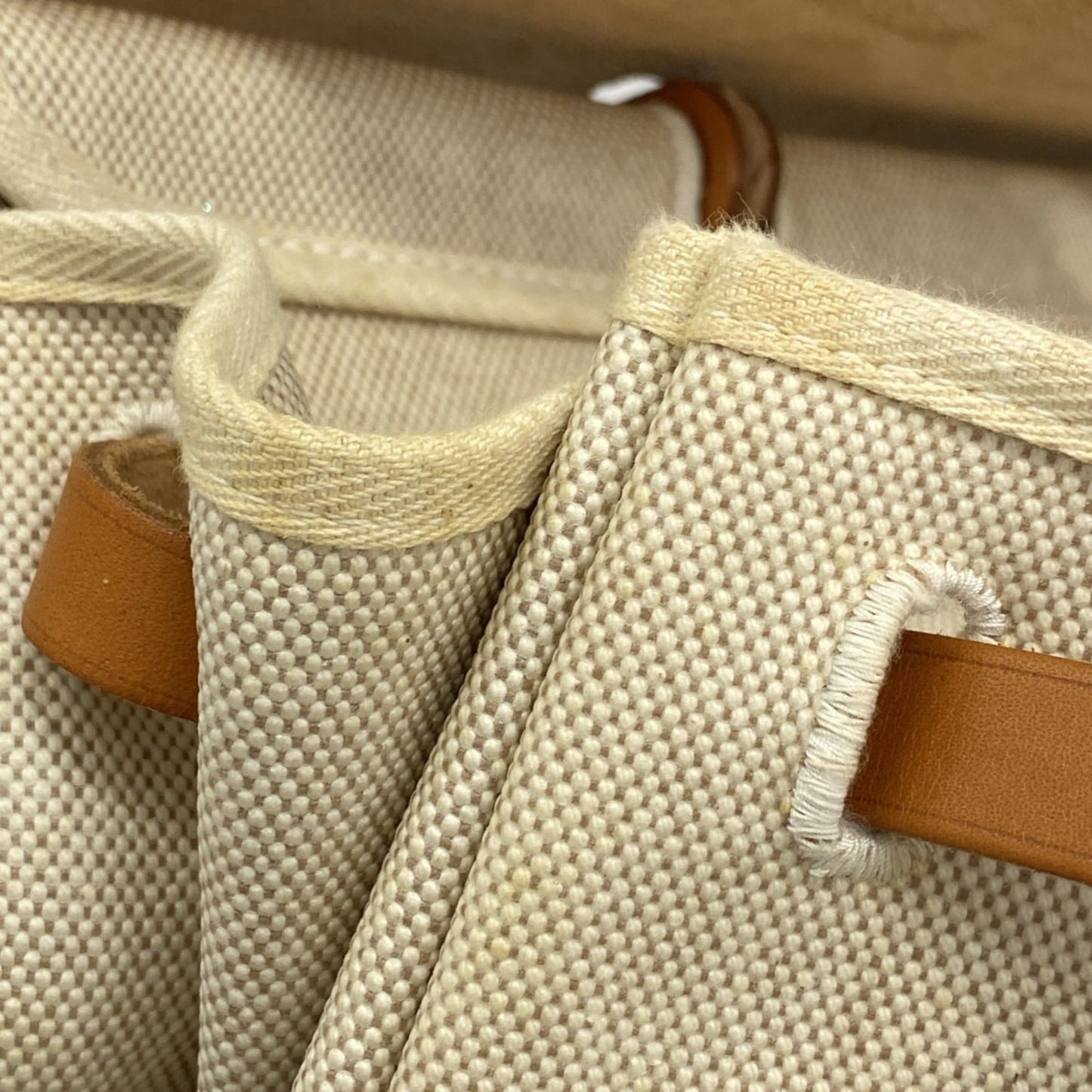 Hermes Natural Toile H Handbag (Pre-Owned)