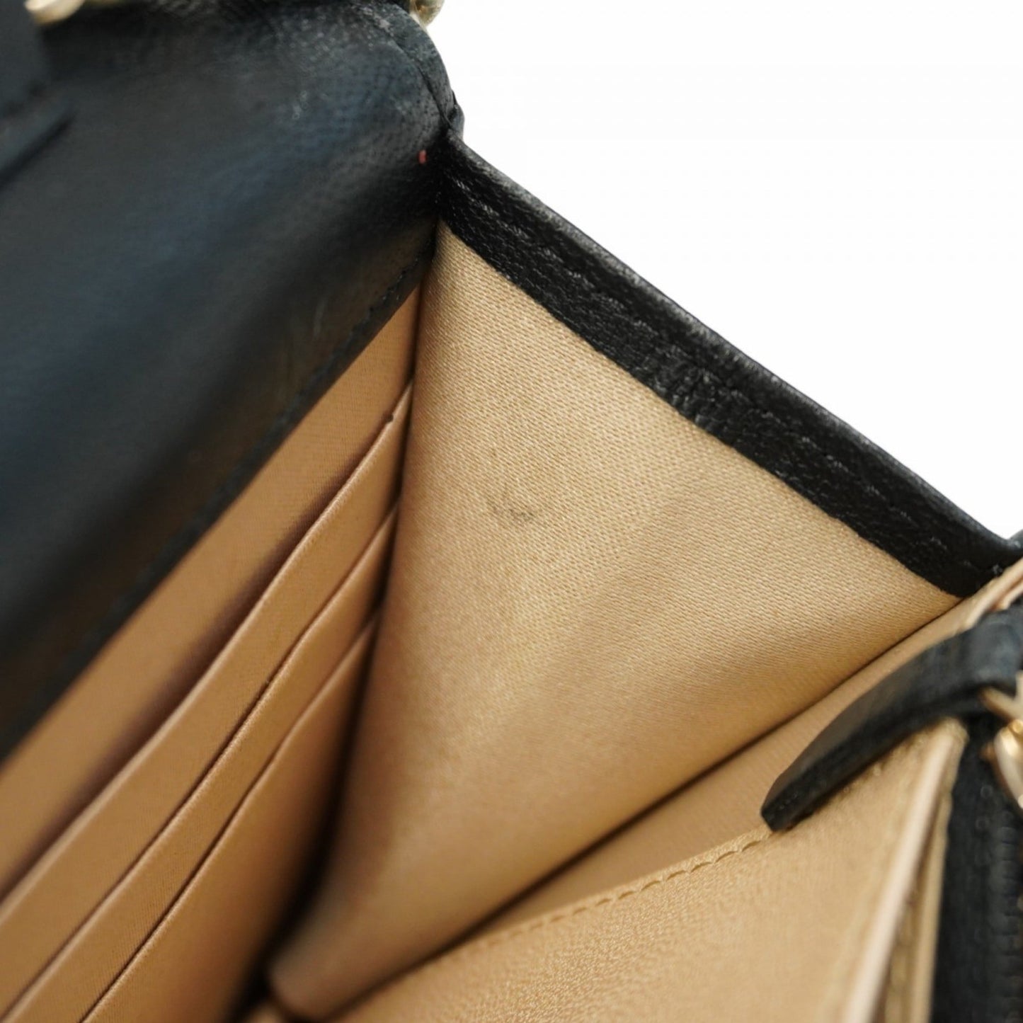 Chanel Black Leather Chain/Shoulder Wallet (Pre-Owned)