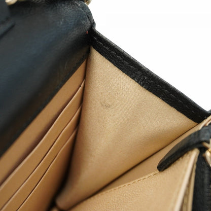 Chanel Black Leather Chain/Shoulder Wallet (Pre-Owned)