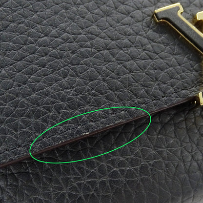 Louis Vuitton Hot Pink Noir Leather Wallet (Tri-Fold) (Pre-Owned)