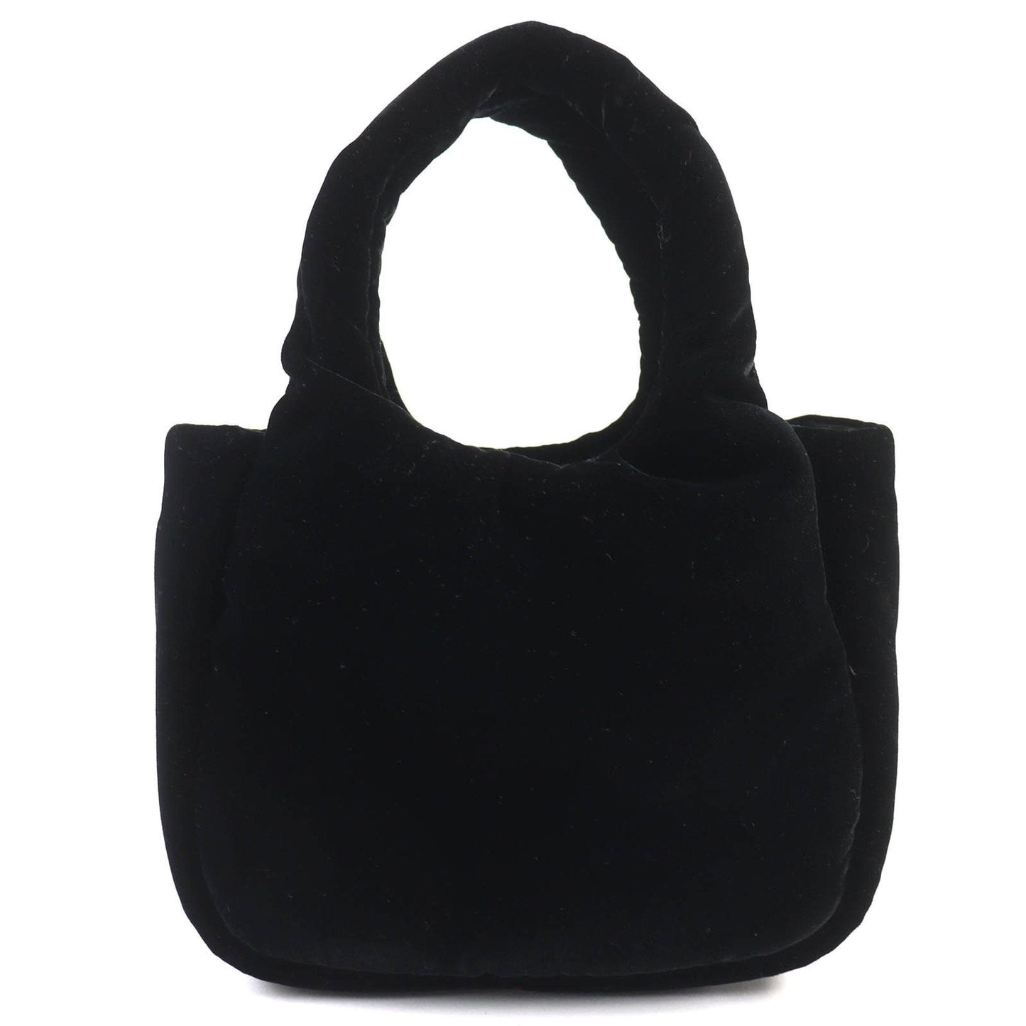 Prada Black Velvet Handbag Shoulder Bag (Pre-Owned)