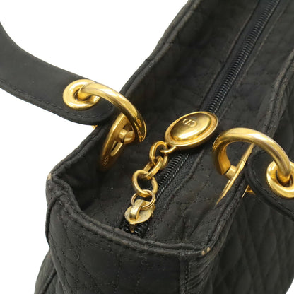 Christian Dior Lady Dior Black Nylon Handbag Tote Bag (Pre-Owned)