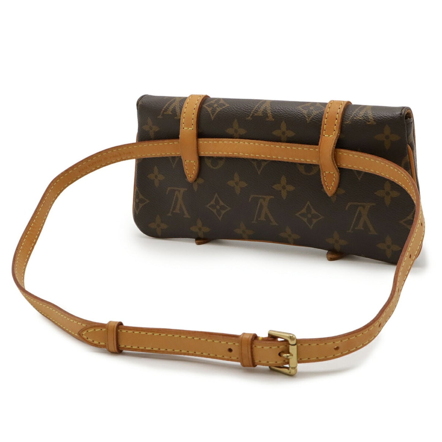 Louis Vuitton Brown Pvc Clutch Bag Fanny Pack Pochette Sling Bag (Pre-Owned)