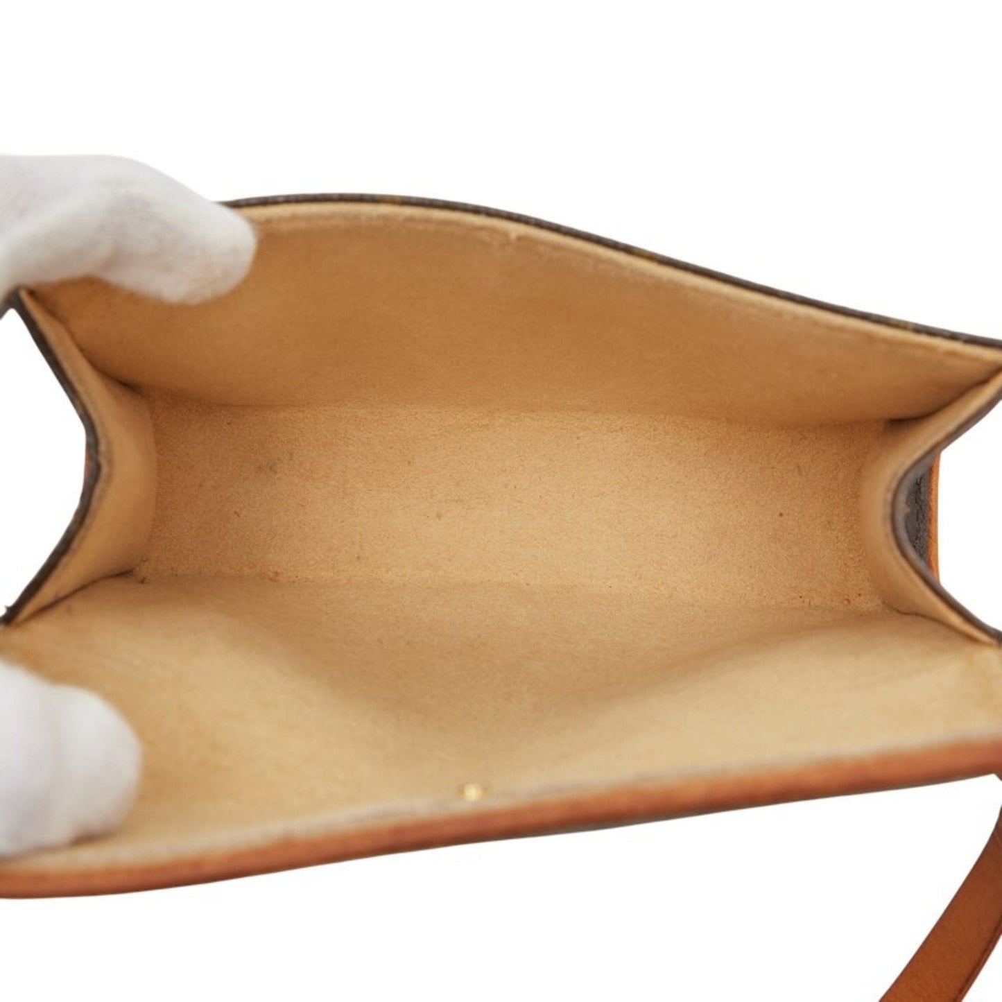 Louis Vuitton Brown Pvc Leather Pochette Sling Bag (Pre-Owned)