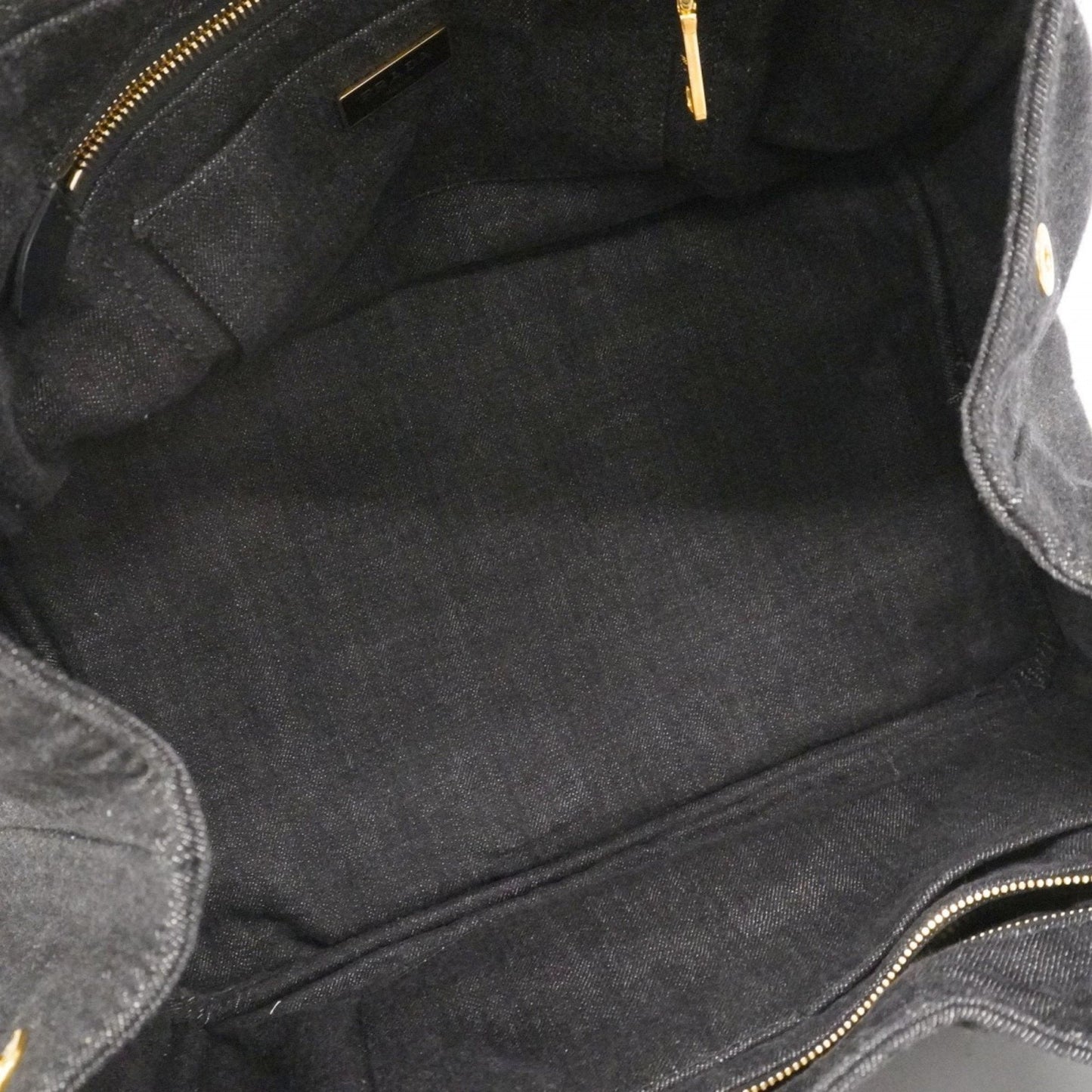 Prada Black Denim Tote Bag (Pre-Owned)