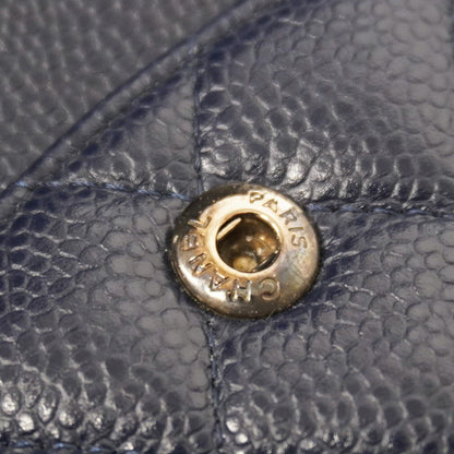 Chanel Navy Grained Calfskin Shoulder Bag (Pre-Owned)