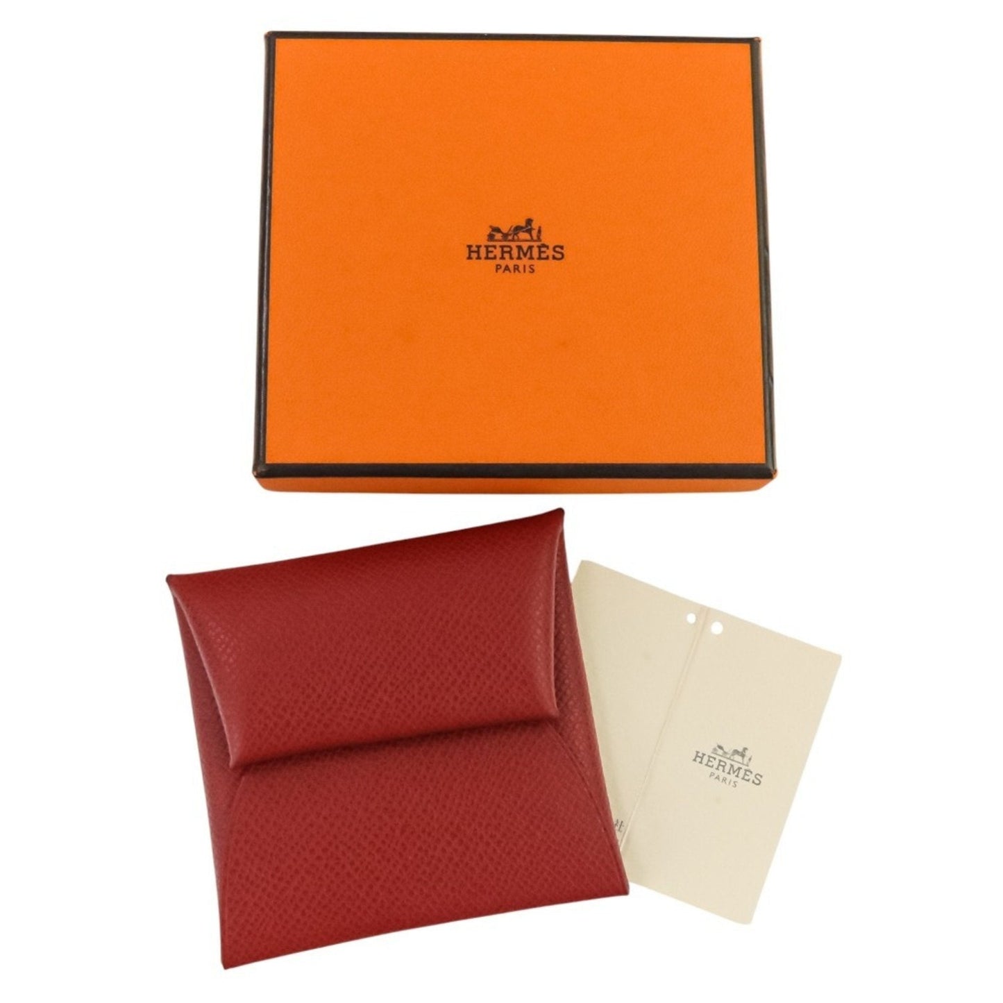 Hermes Red Color Coin Purse/Coin Case (Pre-Owned)