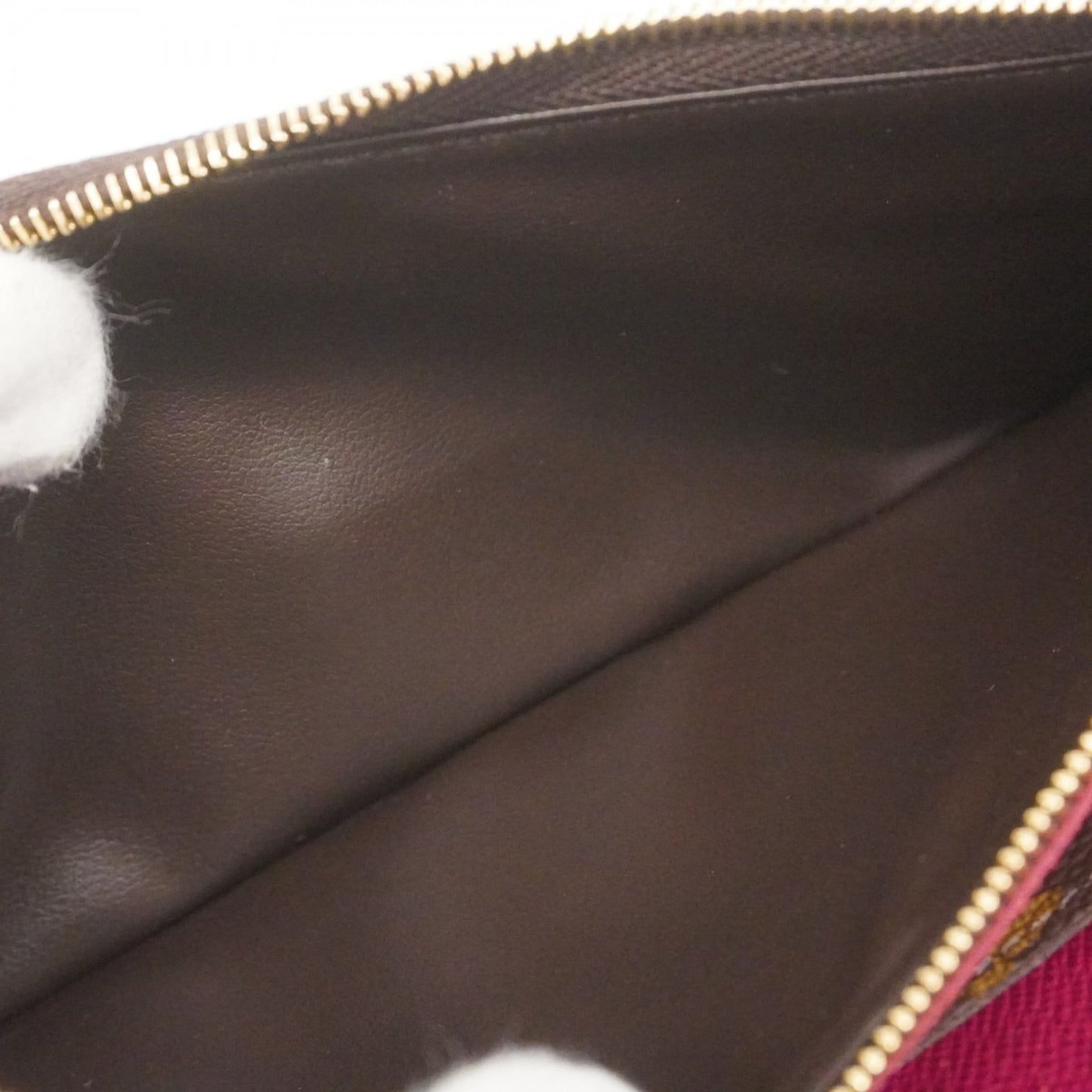 Louis Vuitton Brown Fuchsia Long Wallet (Bi-Fold) (Pre-Owned)