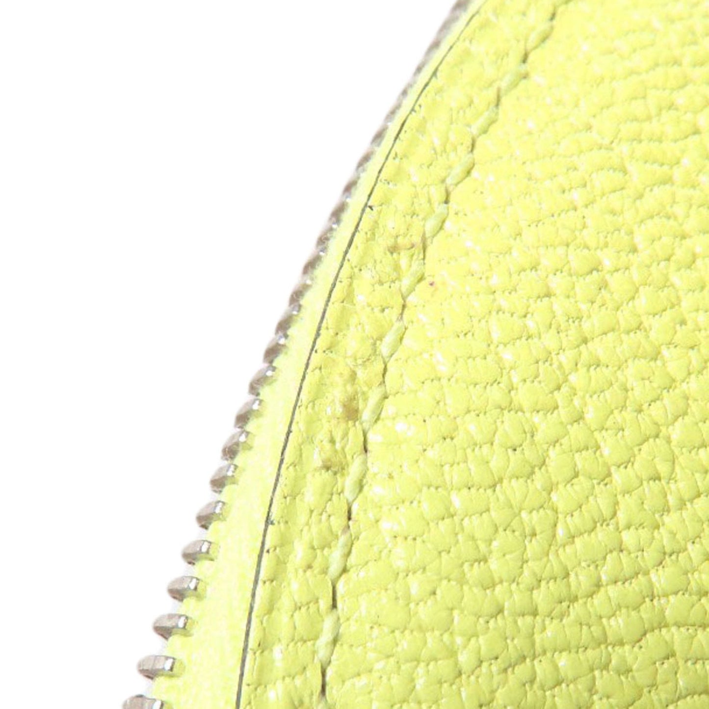 Hermes Lime Green Chevre Leather Coin Purse/Coin Case (Pre-Owned)