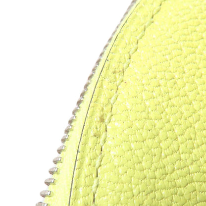 Hermes Lime Green Chevre Leather Coin Purse/Coin Case (Pre-Owned)