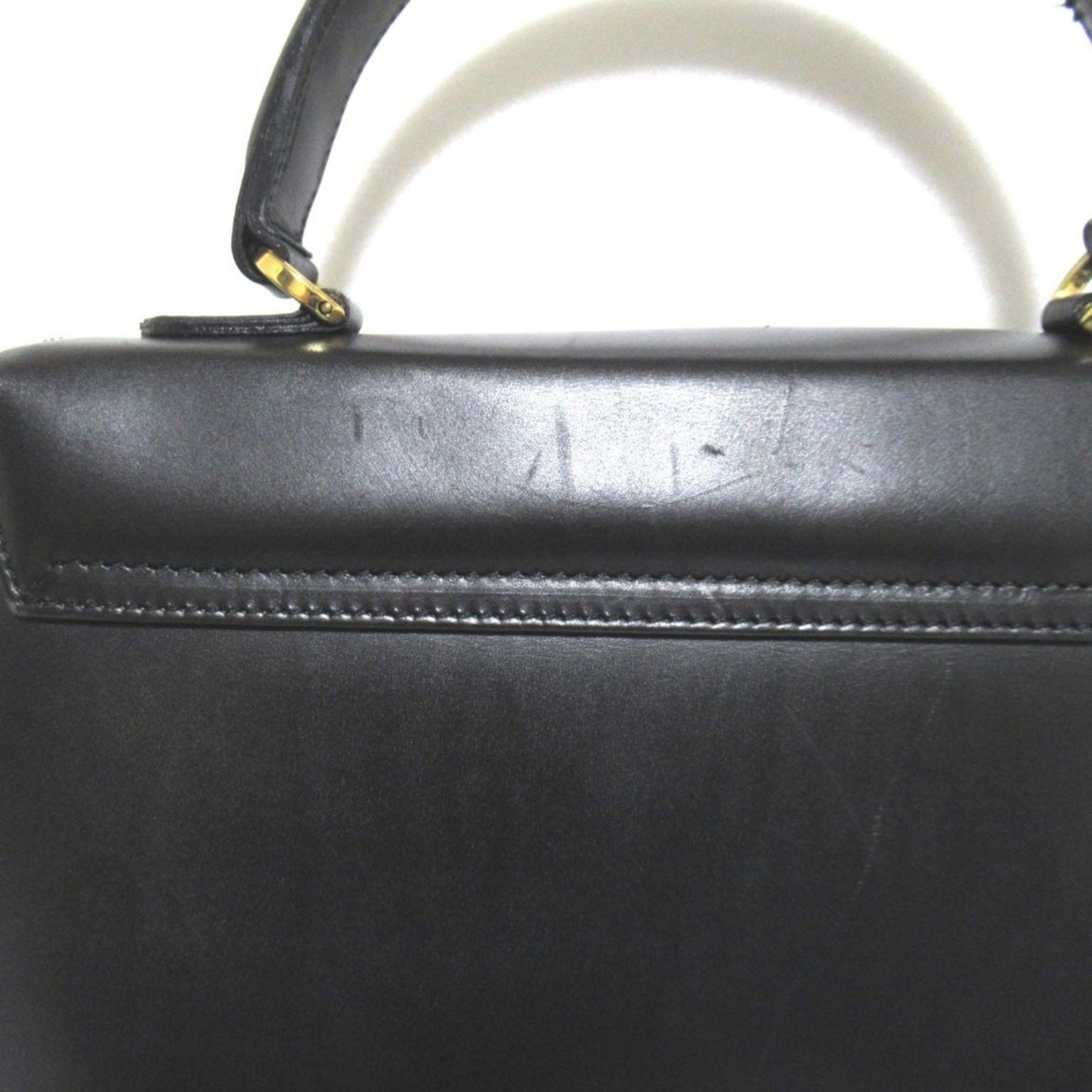 Salvatore Ferragamo Black Leather Handbag Shoulder Bag (Pre-Owned)