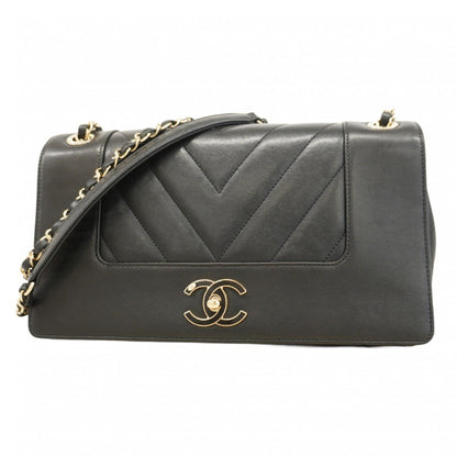 Chanel Black Leather Shoulder Bag (Pre-Owned)