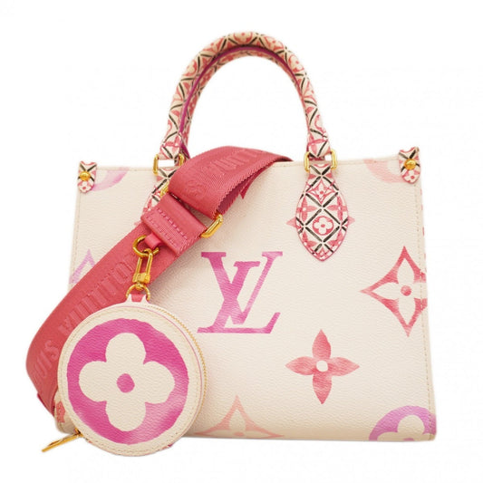 Louis Vuitton Pink White Handbag (Pre-Owned)
