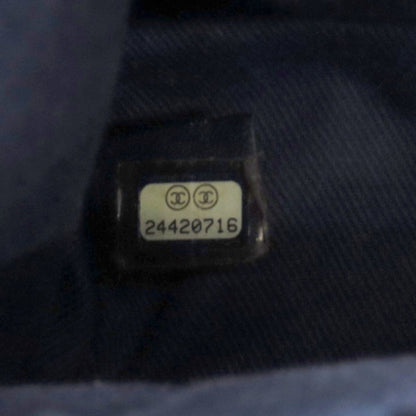 Chanel Navy Leather Tote Bag (Pre-Owned)