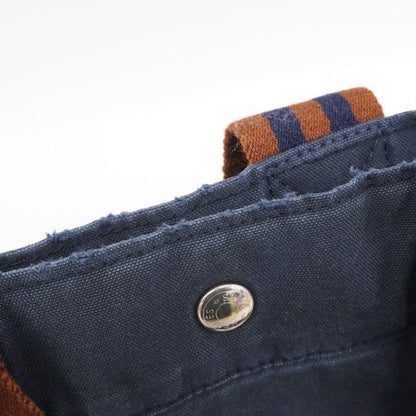Hermes Navy Canvas Tote Bag (Pre-Owned)