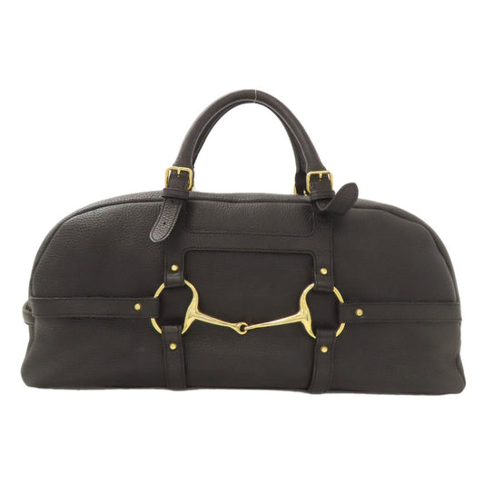 A.D.M.J Black Leather Boston Bag (Pre-Owned)