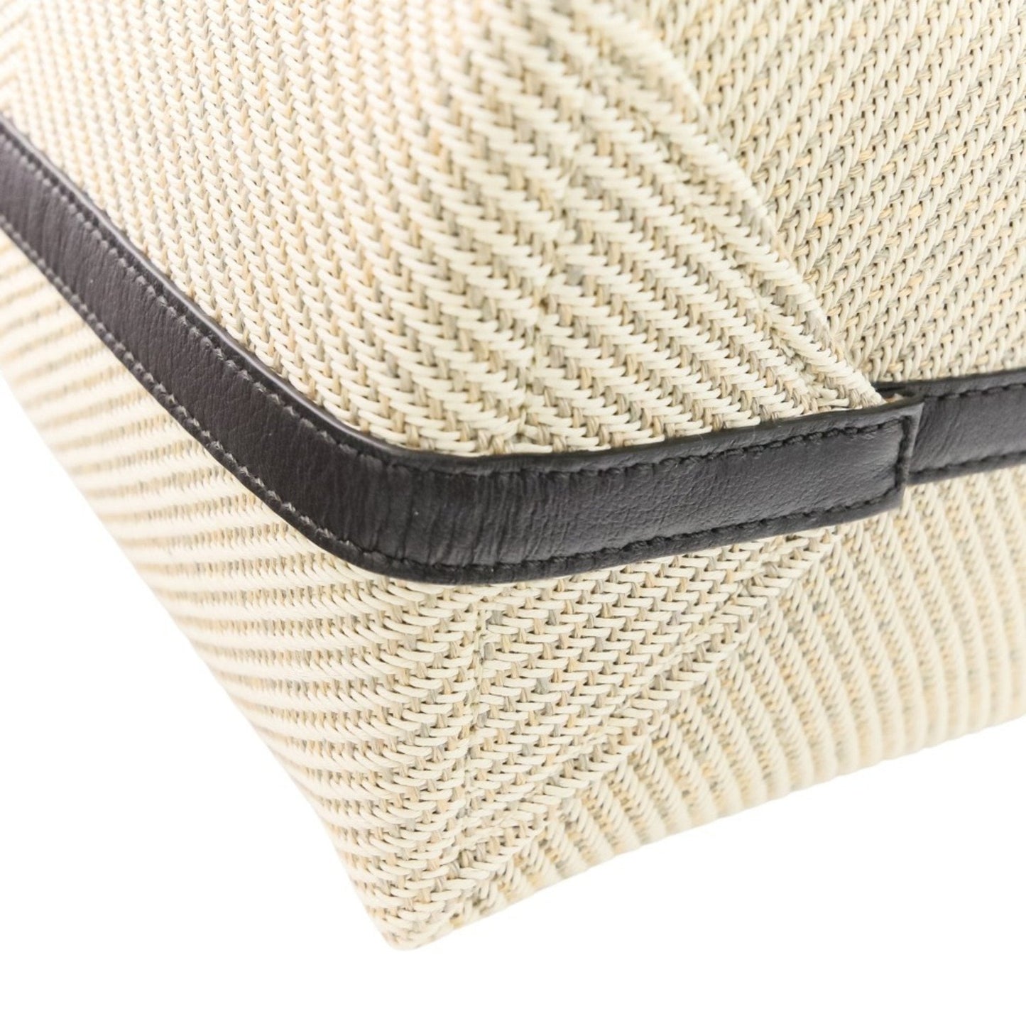 Loewe Beige Black Cotton Leather Tote Bag (Pre-Owned)