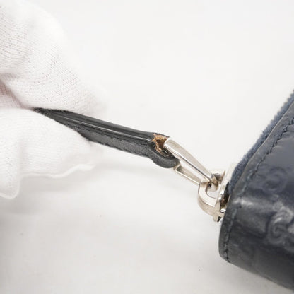 Gucci Navy Leather Long Wallet (Bi-Fold) (Pre-Owned)