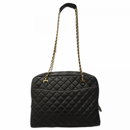 Chanel Black Leather Tote Bag (Pre-Owned)