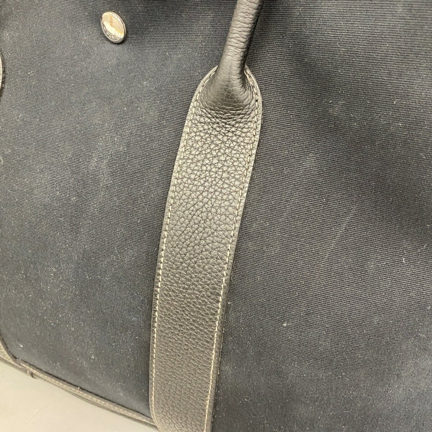 Hermes Black Toile Officier Tote Bag (Pre-Owned)