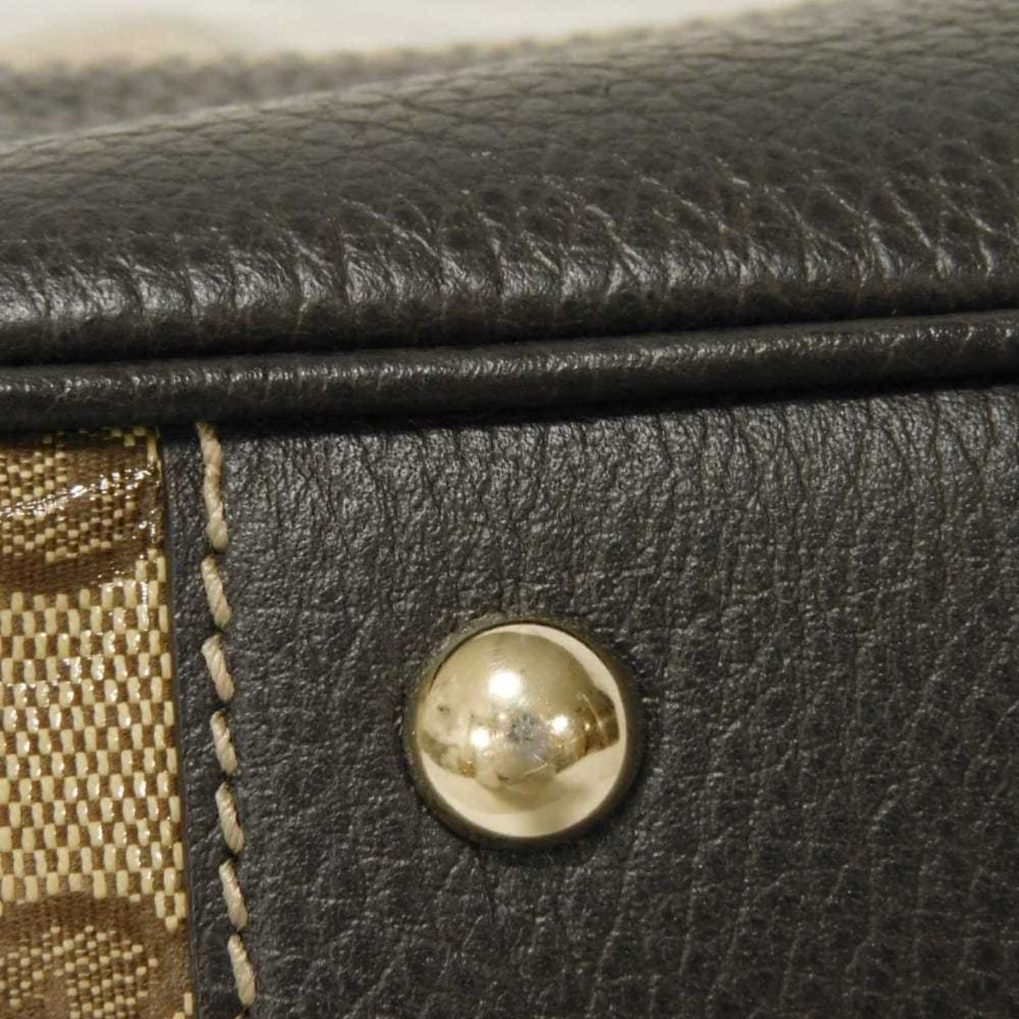 Gucci Beige Brown Gg Crystal Canvas Vinyl Coated Canvas Shoulder Bag Tote Bag (Pre-Owned)