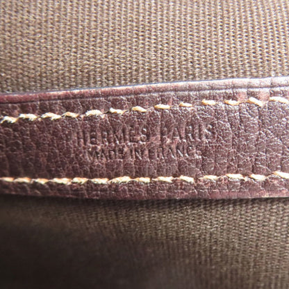 Hermes Garden Brown Toile Officier Tote Bag (Pre-Owned)