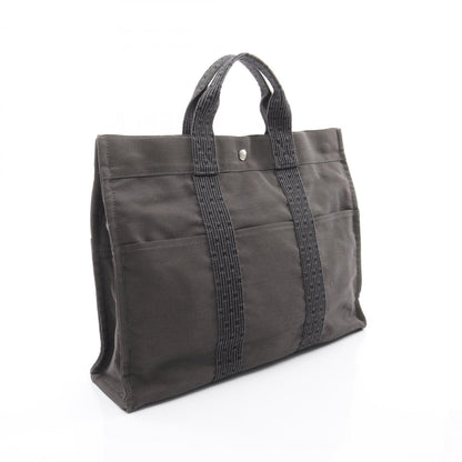 Hermes Gray Nylon Canvas Tote Bag (Pre-Owned)