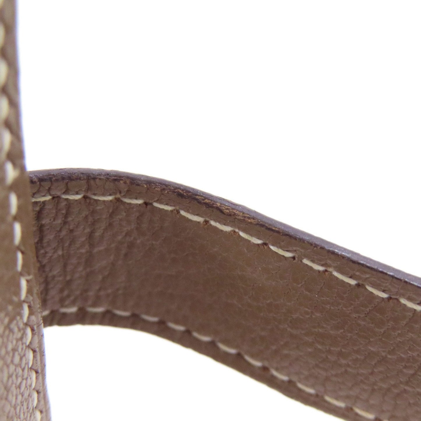 Hermes Etoupe Gray Chevre Leather Coin Purse/Coin Case (Pre-Owned)