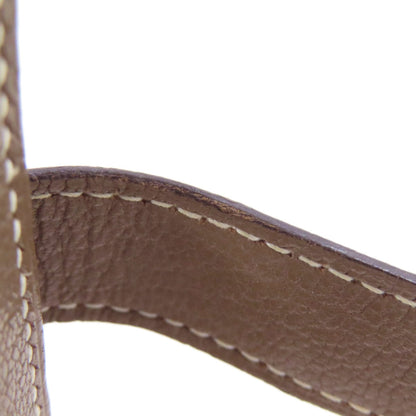 Hermes Etoupe Gray Chevre Leather Coin Purse/Coin Case (Pre-Owned)