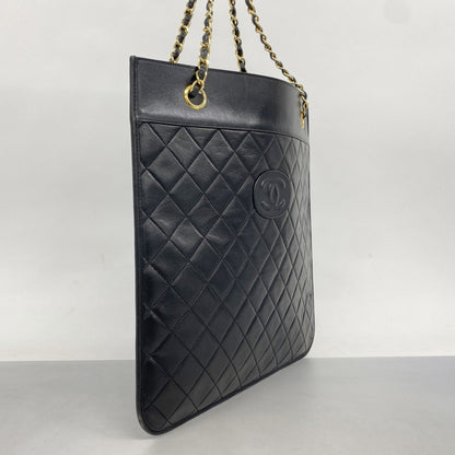 Chanel Black Leather Tote Bag (Pre-Owned)