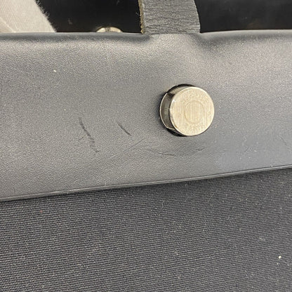 Hermes Black Toile Officier Tote Bag (Pre-Owned)