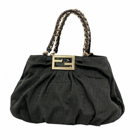 Fendi Black Nylon Canvas Tote Bag (Pre-Owned)