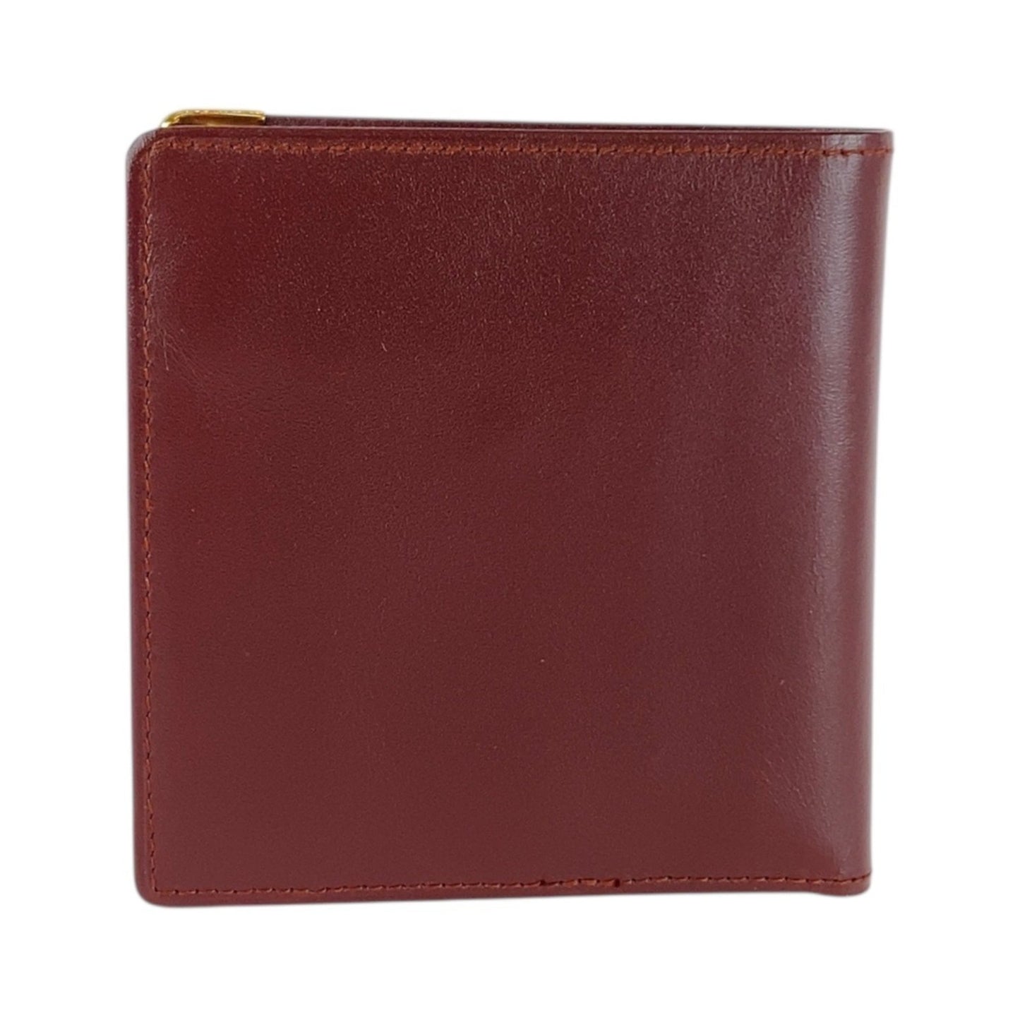 Cartier Wine Red Leather Wallet (Bi-Fold) (Pre-Owned)