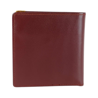 Cartier Wine Red Leather Wallet (Bi-Fold) (Pre-Owned)