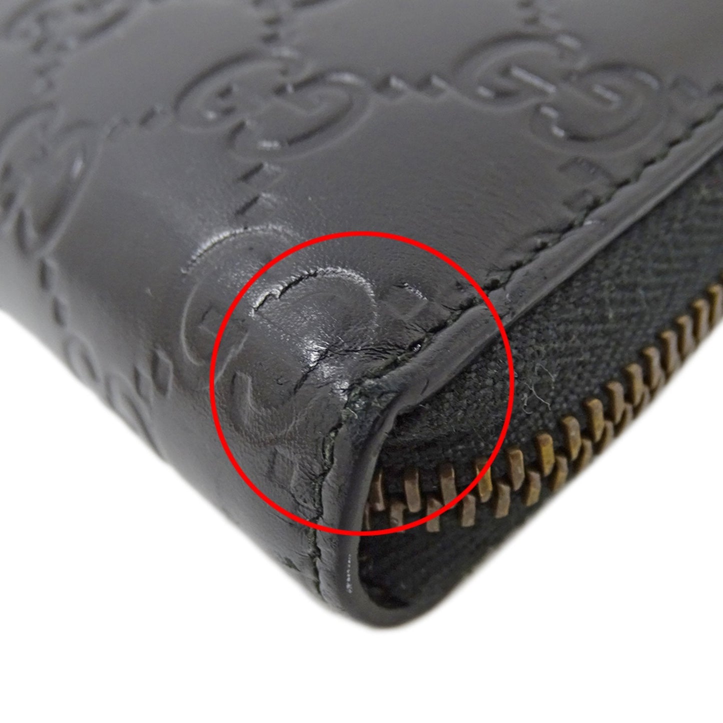 Gucci Black Leather Long Wallet (Bi-Fold) (Pre-Owned)