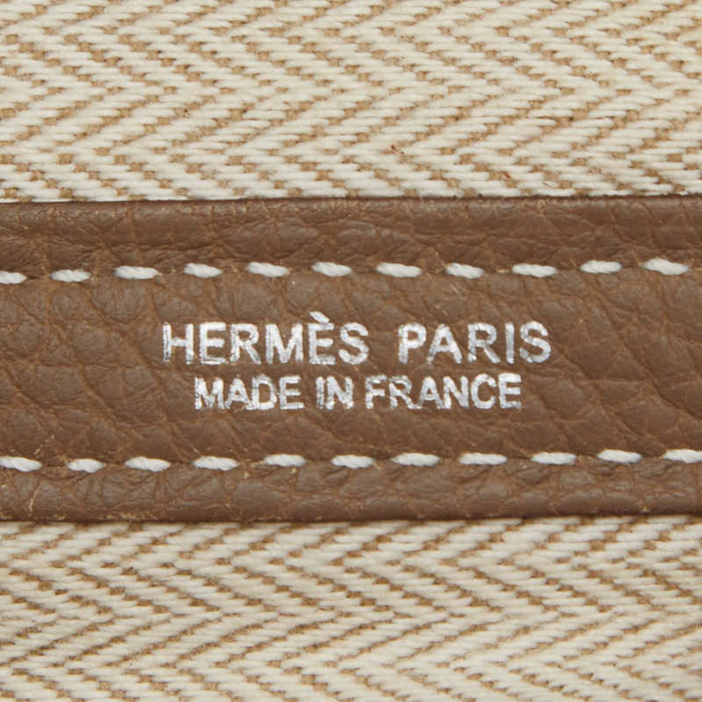 Hermes Beige Etoupe Gray Negonda Leather Handbag Tote Bag (Pre-Owned)