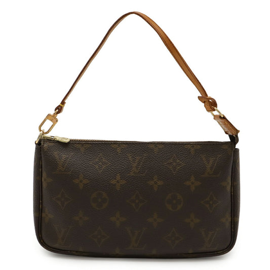 Louis Vuitton Brown Pvc Handbag Pochette Pouch (Pre-Owned)