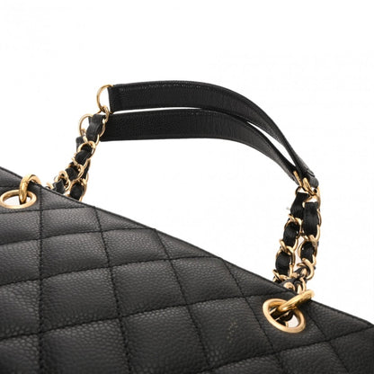 Chanel Black Grained Calfskin Tote Bag (Pre-Owned)