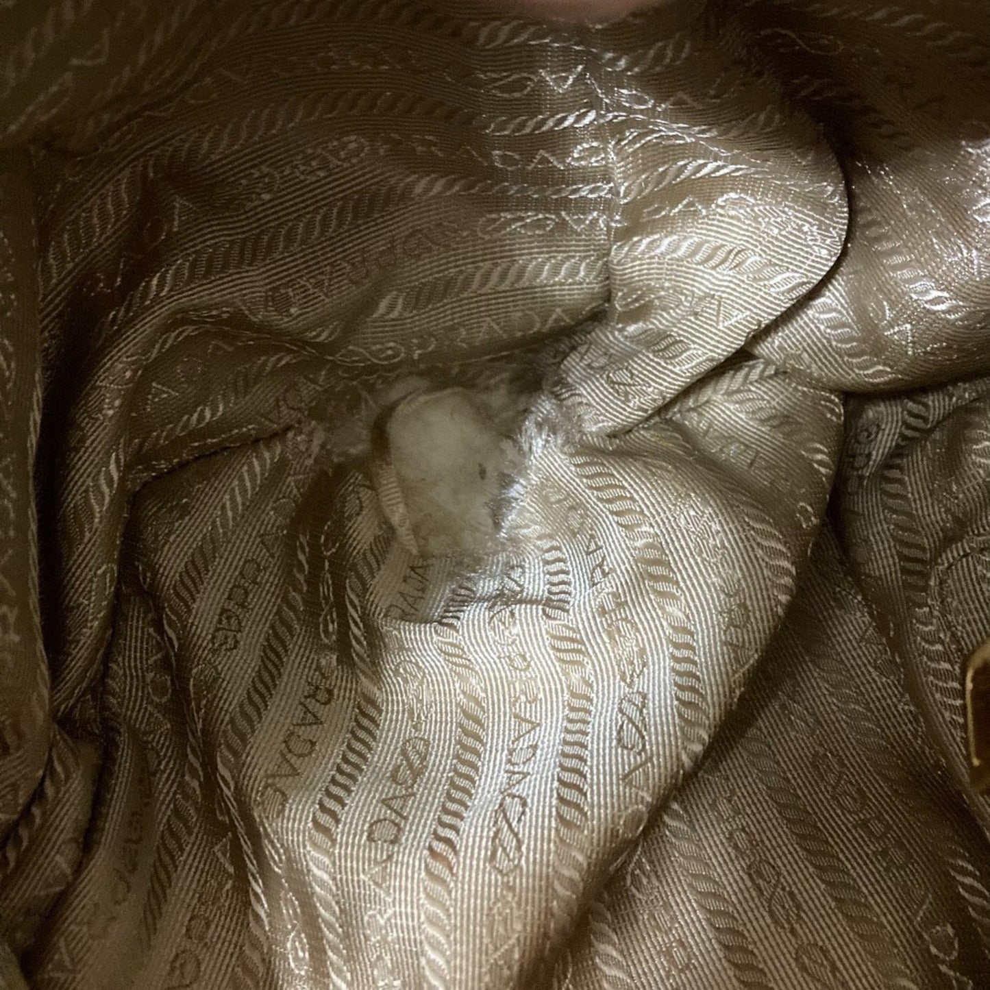 Prada Khaki Brown Handbag Tote Bag (Pre-Owned)