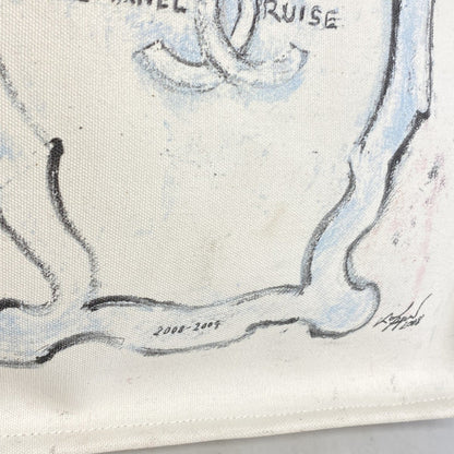 Chanel Ivory Canvas Tote Bag (Pre-Owned)