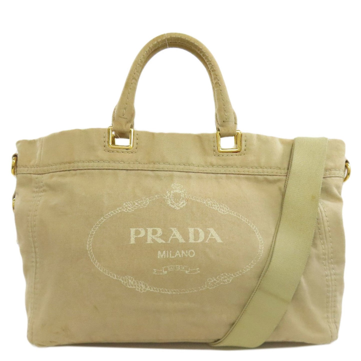 Prada Brown Denim Tote Bag (Pre-Owned)