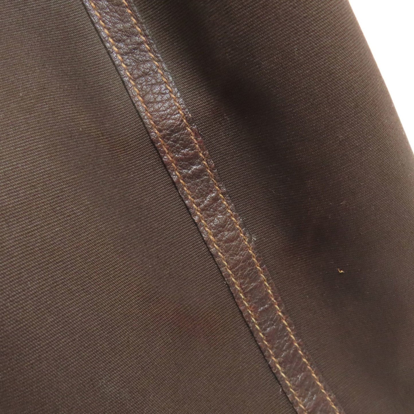 Hermes Garden Brown Toile Officier Tote Bag (Pre-Owned)