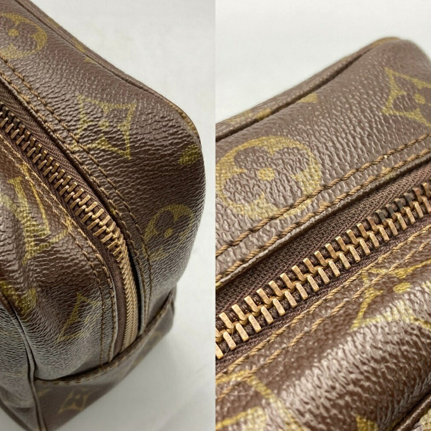 Louis Vuitton Brown Pvc Clutch Bag (Pre-Owned)