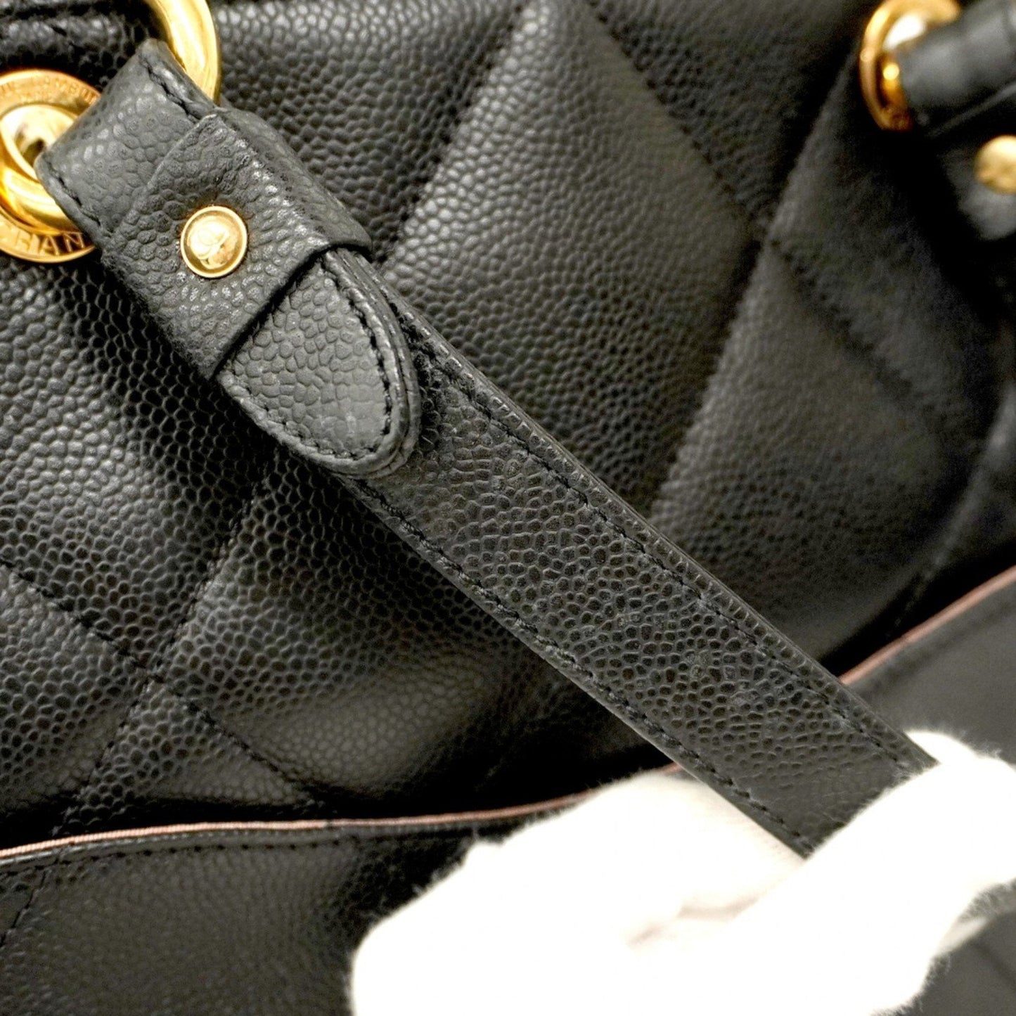 Chanel Black Grained Calfskin Tote Bag (Pre-Owned)