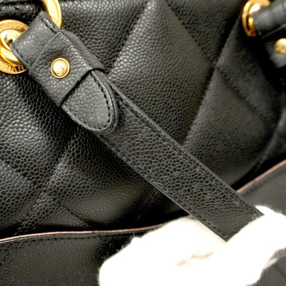 Chanel Black Grained Calfskin Tote Bag (Pre-Owned)