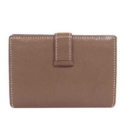 Hermes Etoupe Gray Chevre Leather Coin Purse/Coin Case (Pre-Owned)