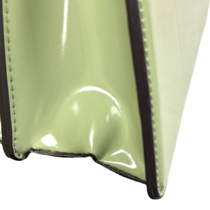 Fendi Peekaboo Green Patent Leather Shoulder Bag (Pre-Owned)